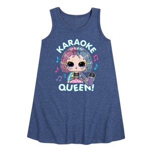 Girls' - LOL Surprise! - Karaoke Queen Graphic Sleeveless Aline Dress - 1 of 3