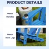 Maggift Outdoor Adirondack Chairs Set of 2, Plastic Fire Pit Chairs with Drink Holder, Patio Chairs with Stool Legs for Lawn, Blue 31.4"*29.6"*36.4" - 4 of 4