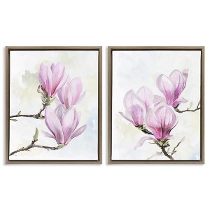 Stupell Industries Pink Magnolia Flower Blossoms, 31" x 25" - 1 of 4