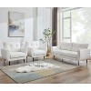 TYBOATLE 61inches Faux Leather Loveseat Sofa, Mid-Century Modern Tufted Couch for Small Spaces, Comfy 2-Seater for Living Room, Bedroom, Office - 3 of 4