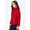 Jessica London Zip Front Leather Jacket - 4 of 4