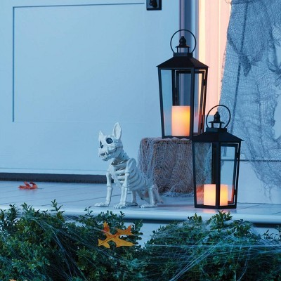 skeleton french bull dog halloween decoration from Target, cool halloween decor ideas