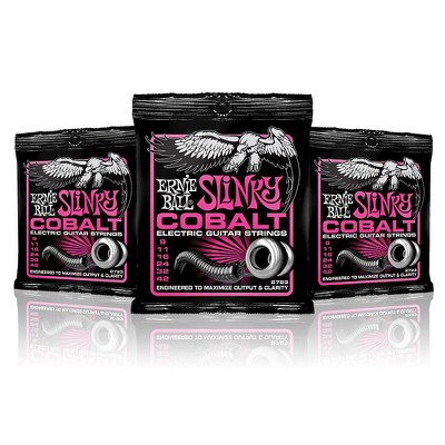 Ernie Ball 2723 Cobalt Super Slinky Electric Guitar Strings - 3 Pack