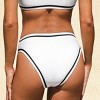 Women's Stylish Contrast Trim Mid-Rise Bikini Bottoms - Cupshe - 3 of 4