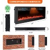 50" Electric Fireplace Wall Mounted & Recessed with 12 Ember Colors and Remote Control,750/1500W Fireplace Heater for Home - 3 of 4