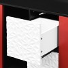 GlasFlength Decorative Storage Cabinets Two Tone Buffet Cabinet with Drawers and Open Shelves for Dining Room, Multicolored, 47.24"*15.74"*31.49" - 4 of 4