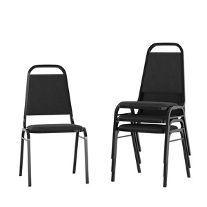 Flash Furniture 4 Pack HERCULES Series Trapezoidal Back Stacking Banquet Chair - 1 of 4