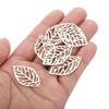 Unique Bargains Metal Bulk Hollow Leaf Pendants for Jewelry Making Bracelets 100 Pcs - 2 of 4