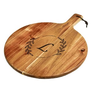 Picnic at Ascot Personalized 12" Round Premium Acacia Charcuterie Board - 1 of 4