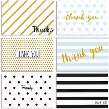 48 Pack Pastel Rainbow Thank You Cards, 4x6 Blank Cards and