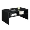 Breighton Home Northfield Admiral Deluxe Coffee Table with Shelves Black: Melamine Top, Particle Board Frame, 4 Leg Base - 3 of 4