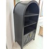 Elegant Arched Double-Door Bookcase & Storage Cabinet for Living Room & Dining Room Decor - 2 of 4