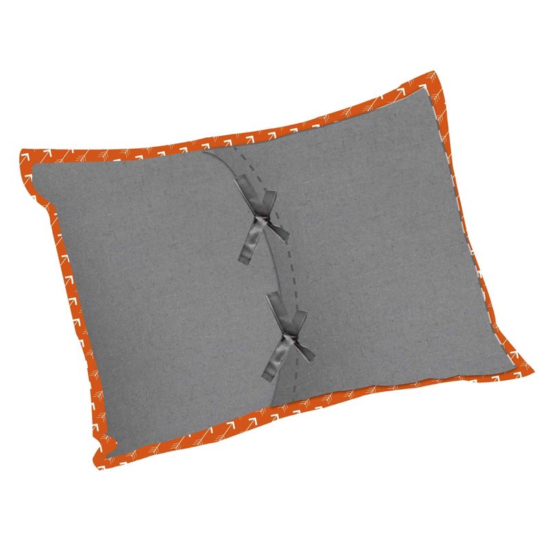 Bacati - Playful Fox Orange/Grey Throw Pillow, 2 of 6