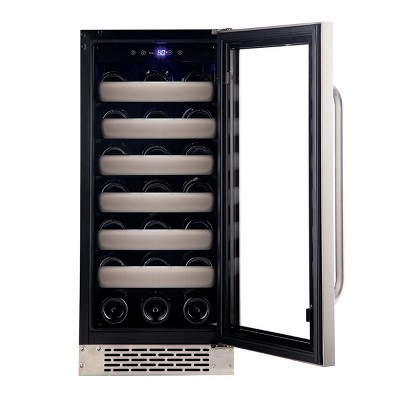 Whynter Elite 33 Bottle Seamless Stainless Steel Door Single Zone Built-in Wine Refrigerator