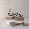"Hope" Word Block Black Metal & Wood by Foreside Home & Garden - 2 of 4