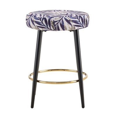 CAVINAS 24"Counter Height Bar Stools with Faux Leather Upholstery,Set of 2,Modern Counter Stools,Chic Barstools for Kitchen Island