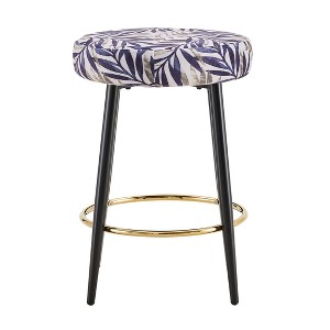 CAVINAS 24"Counter Height Bar Stools with Faux Leather Upholstery,Set of 2,Modern Counter Stools,Chic Barstools for Kitchen Island - 1 of 4