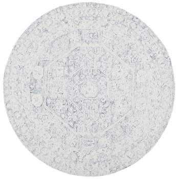 Micro-loop Mlp504 Hand Tufted Area Rug - Pink/ivory - 3' Round ...