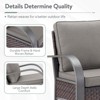 Buenhomino 3-Piece Patio Conversation Set, Outdoor Furniture Wicker Patio Set Includes 3-Seat Sofa and 2 Ottomans - 2 of 4