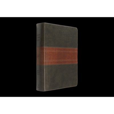 ESV Men's Study Bible (Trutone, Forest/Tan, Trail Design) - (Leather Bound)