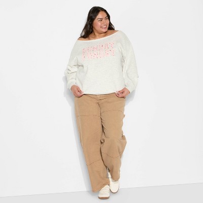 Women's Off the Shoulder Sweatshirt - Wild Fable™