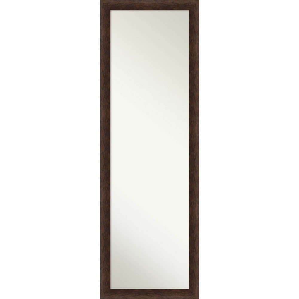 Photos - Wall Mirror 17"x51" Non-Beveled Narrow Wood on The Door Mirror Warm Walnut - Amanti Ar