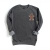 Embroidered Gingerbread Man - Women's Garment Dyed Graphic Sweatshirt - 2 of 4