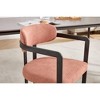 Kumasinova Modern Dining Chairs with Soft Boucle Upholstered Back&Seat,Set of 2,Metal Frame Club Chair Mid-Century Modern Accent Chairs - 4 of 4