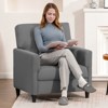 COMHOMA Mid-Century Modern Accent Chair, 23" W Oversized Seat, Linen Upholstery with Foam Cushion - 3 of 4