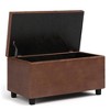 CAVINAS Faux Leather Storage Ottoman Bench,Upholstered Ottoman with Tufted Diamond Detail for Living Room,Bedroom - 4 of 4