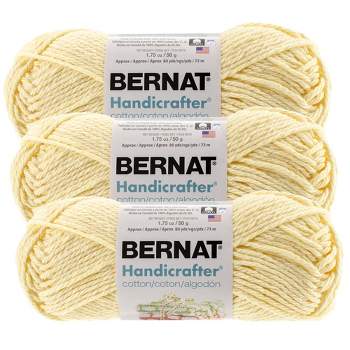 (Pack of 3) Bernat Handicrafter Cotton Yarn - Solids-Pale Yellow