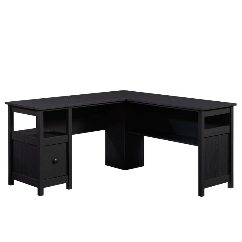 Dawson Trail Modern L Shape Desk Raven Oak - Sauder: Home Office Furniture with File Drawer & Cord Management, 1 of 7
