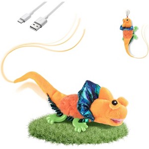 Potaroma Cat Toys, Touch Activated Flapping Chirping Lizard Kitten Toy - 1 of 3