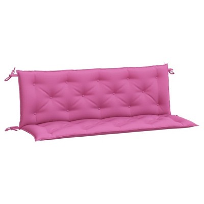 vidaXL Comfortable Outdoor Garden Bench Cushions Set - Pink, 59.1"x19.7"x2.8", Polyester Fabric