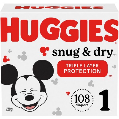 Photo 1 of Huggies Snug &#38; Dry Baby Disposable Diapers Super Pack - Size 1 - 108ct