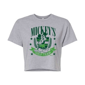 Women's - Disney - Mickeys Golf Team Cropped Graphic T-Shirt - 1 of 4