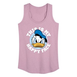 Women's - Disney - This Is My Happy Face Graphic Racerback Tank - 1 of 4
