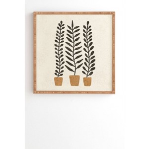 Pauline Stanley Potten Ferns Terracotta Framed Wall Art - Deny Designs - 1 of 4