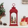 Danya B. Tabletop Red Christmas Santa Winter Scene Diorama Lighted Lantern Decoration - 3 of 4