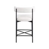 Meridian Furniture,Rivage Cream Durable Linen Textured Fabric Stool, Set of 2 - 2 of 4