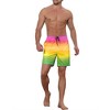 Lars Amadeus Men's Contrast Color Drawstring Waist Beach Swimwear Shorts - 2 of 4