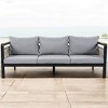 Mshliw 4-Piece Outdoor Sectional Sofa Set with Coffee Table – Patio Furniture with Cushions and Woven Rope Detailing for Garden, Balcony, or Patio - 3 of 4