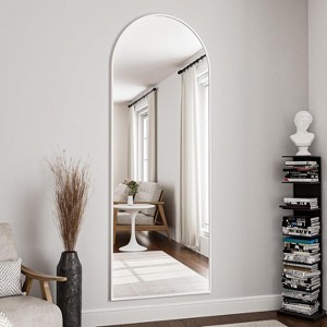 Beautyolove Full Length Mirror 76" x 34" Arched Floor Mirror Wall Hanging Mounted Mirrors Full Body Mirrors with Stand - 1 of 4