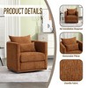 32"W Accent Chair 360 Degree Swivel Chair Barrel Chair Leisure Arm Chair, Chenille Upholstery, No Assembly Required, Beige/Gray/Brown/Black-ModernLuxe - 4 of 4