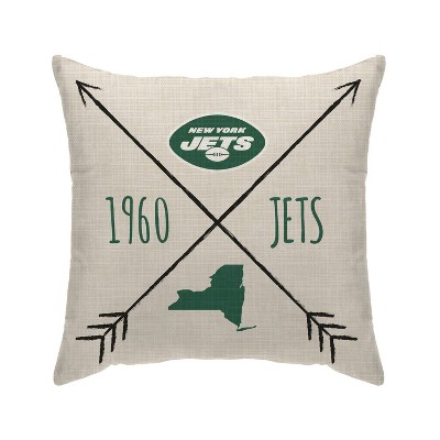 NFL New York Jets Cross Arrow Decorative Throw Pillow