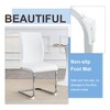 Syemin 4 Sets Simple Arch Dining Chair, PU Material High Rebound Dining Chair, Arched Metal Legs, White, 17.3"*21.6"*39" - 3 of 4
