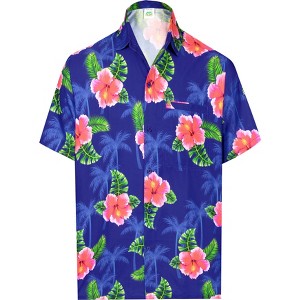 HAPPY BAY Mens Hawaiian Shirts Short Sleeve Button Down Shirt Floral Shirt Men Boho Holiday Casual Summer Beach Shirts for Men Funny - 1 of 4