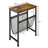 Costway 2PCS Narrow End Table with Holder Sling Industrial Accent Console Table - 2 of 4
