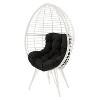 Gulches Black & White Patio Chair - with Removable Cushion, Indoor/Outdoor Use - 2 of 4
