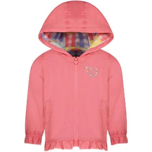 London Fog Girls Lightweight Fleece Lined Hooded Spring Jacket